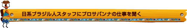 日系ブラジル人スタッフにプロサバンナの仕事を聞く
