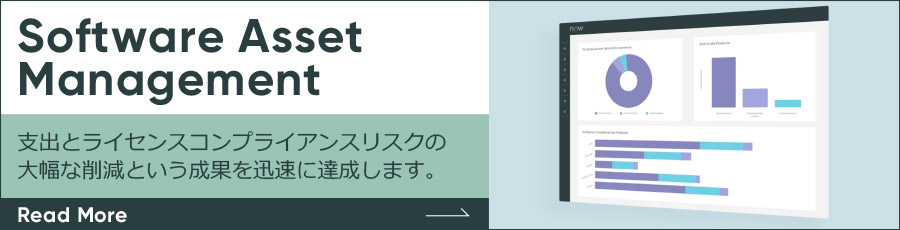 Software Asset Management　支出とライセンスコンプライアンスリスクの大幅な削減という成果を迅速に達成します。