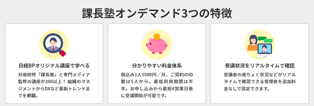 「課長塾ベーシック」のWebサイト