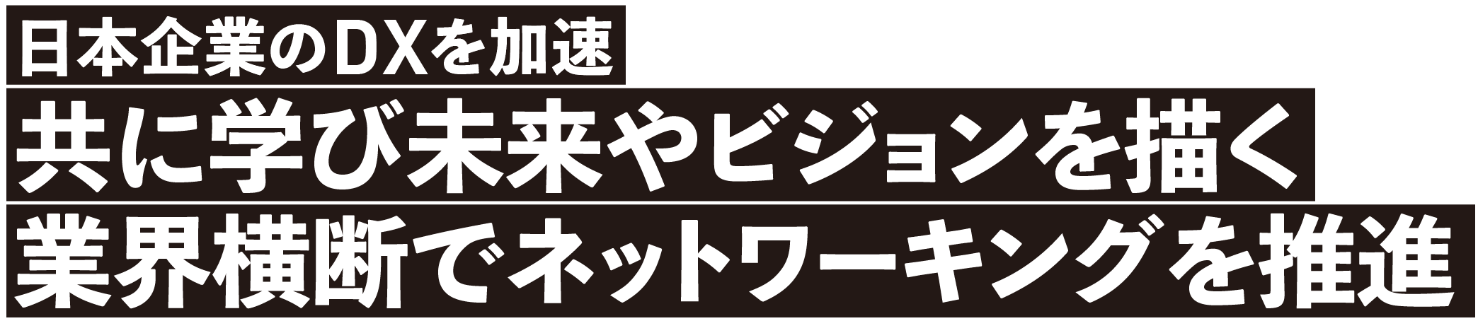 日本企業のDXを加速 共に学び未来やビジョンを描く 業界横断でネットワーキングを推進