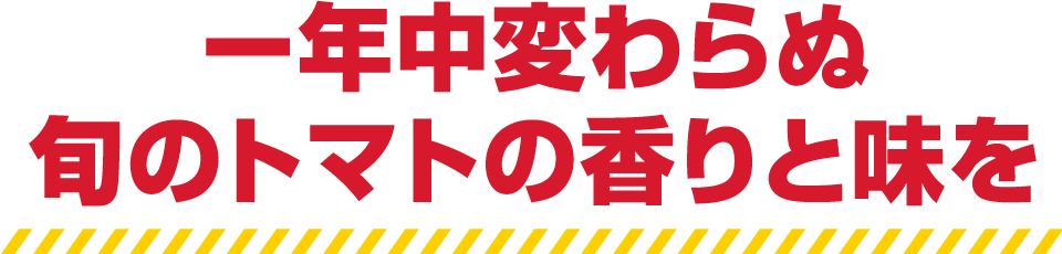 一年中変わらぬ旬のトマトの香りと味を