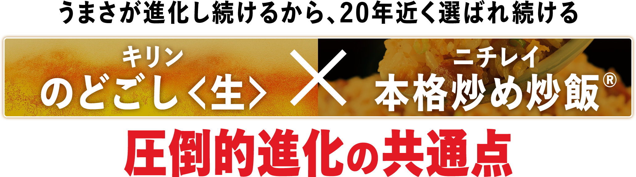 うまさが進化し続けるから、20年近く選ばれ続ける 「キリン のどごし<生>」「ニチレイ 本格炒め炒飯®」圧倒的進化の共通点