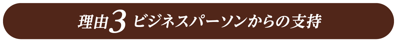 理由3ビジネスパーソンからの支持
