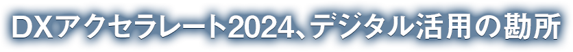 DXアクセラレート2024、デジタル活用の勘所