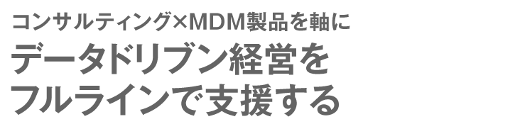 コンサルティング×MDM製品を軸にデータドリブン経営をフルラインで支援する