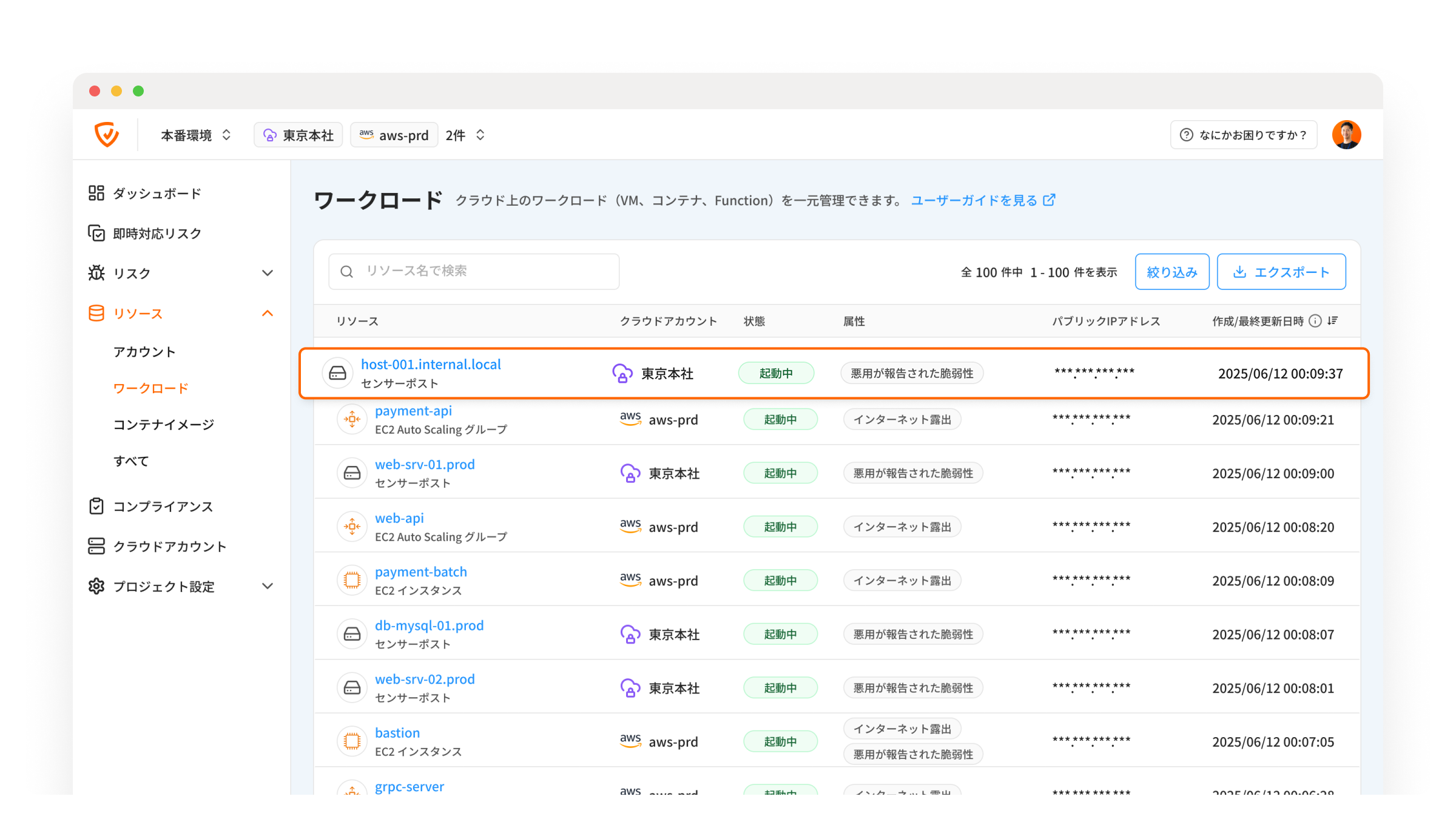 図　オンプレミス環境を可視化する「Cloudbase Sensor」