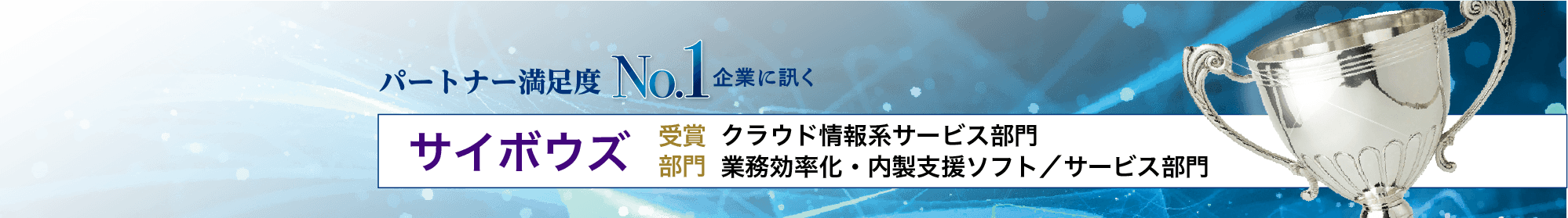 サイボウズ 受賞部門 クラウド情報系サービス部門 業務効率化・内製支援ソフト／サービス部門