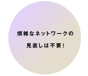 ―煩雑なネットワークの見直しは不要！