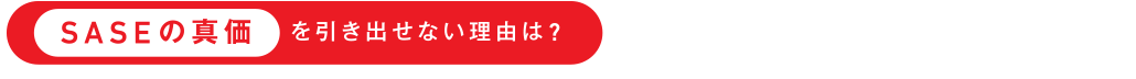 SASEの真価を引き出せない理由は？