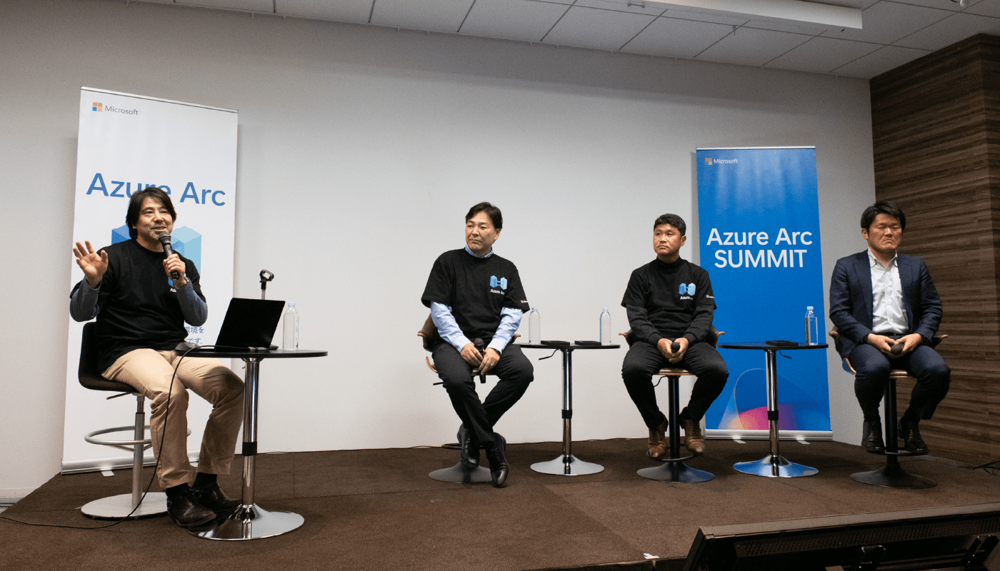 左から日本マイクロソフト 高添 修氏、ソフトクリエイト 野田氏、大塚商会 近藤氏、デル・テクノロジーズ 小部 直寛氏