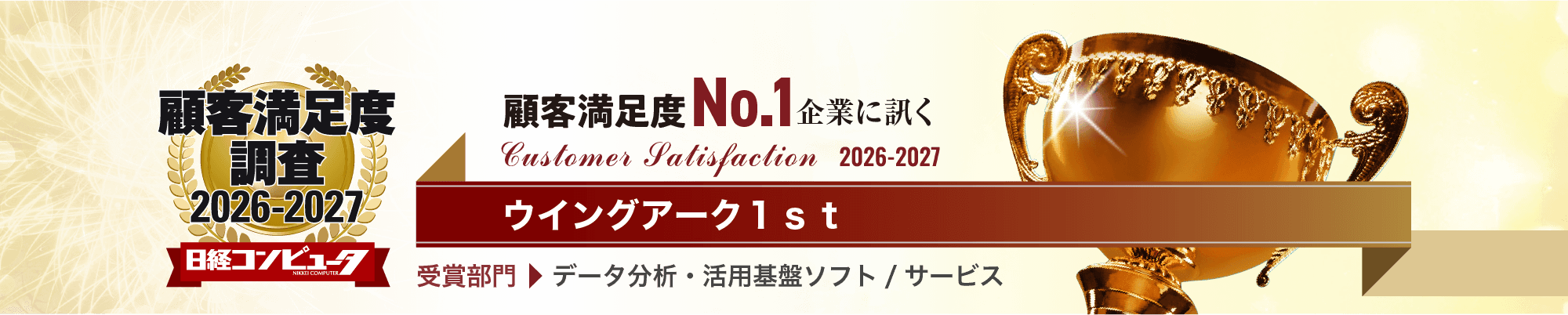 顧客満足度調査2026-2027 日経コンピュータ 顧客満足度調査No.1企業に訊く ウイングアーク1st