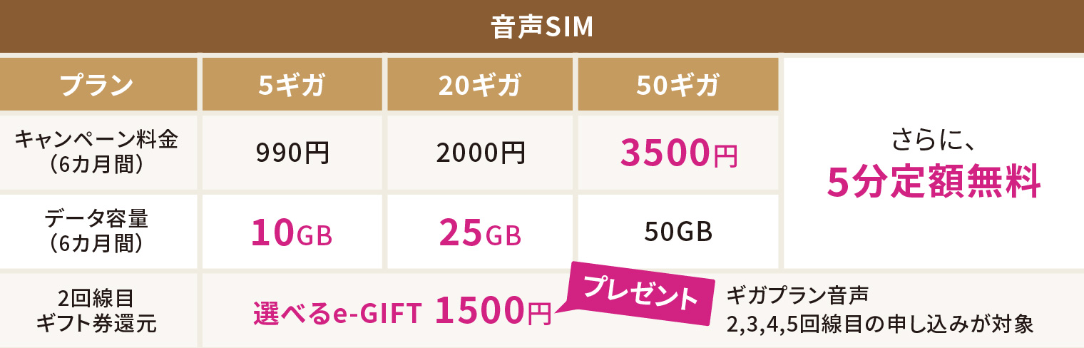 音声SIM