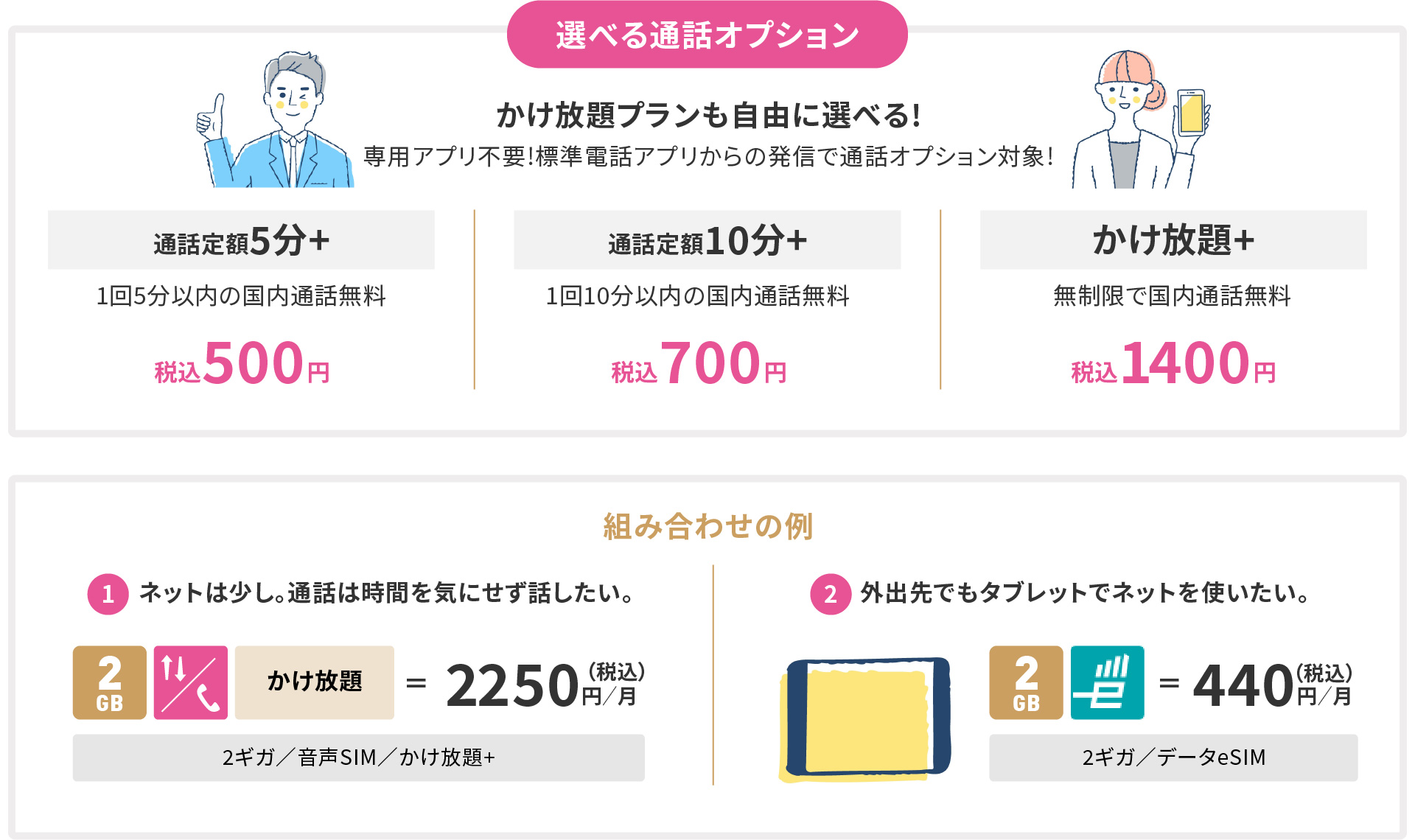 選べる通話オプション