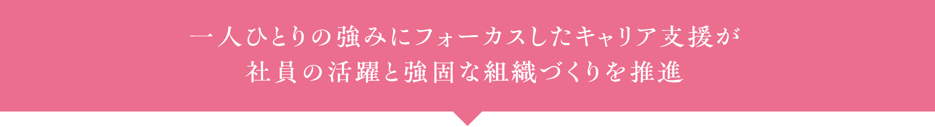 一人ひとりの強みにフォーカスしたキャリア支援が社員の活躍と強固な組織づくりを推進