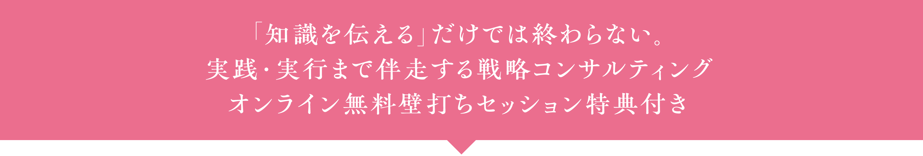 「知識を伝える」だけでは終わらない。実践・実行まで伴走する戦略コンサルティング オンライン無料壁打ちセッション特典付き
