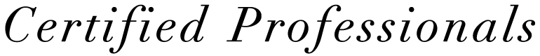 Certified Professionals