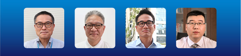 富川 正史 氏、岡本 豊弘 氏、永井 亮 氏、孟 広斐 氏