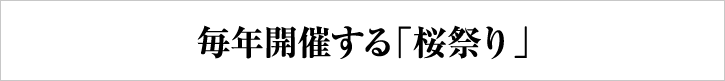 毎年開催する「桜祭り」