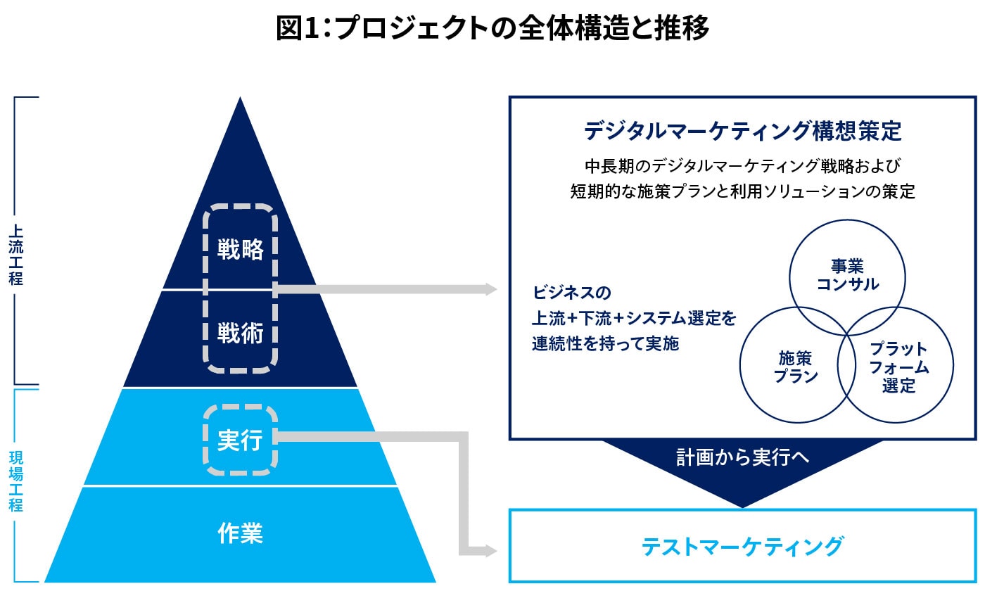 図1：プロジェクトの全体構造と推移