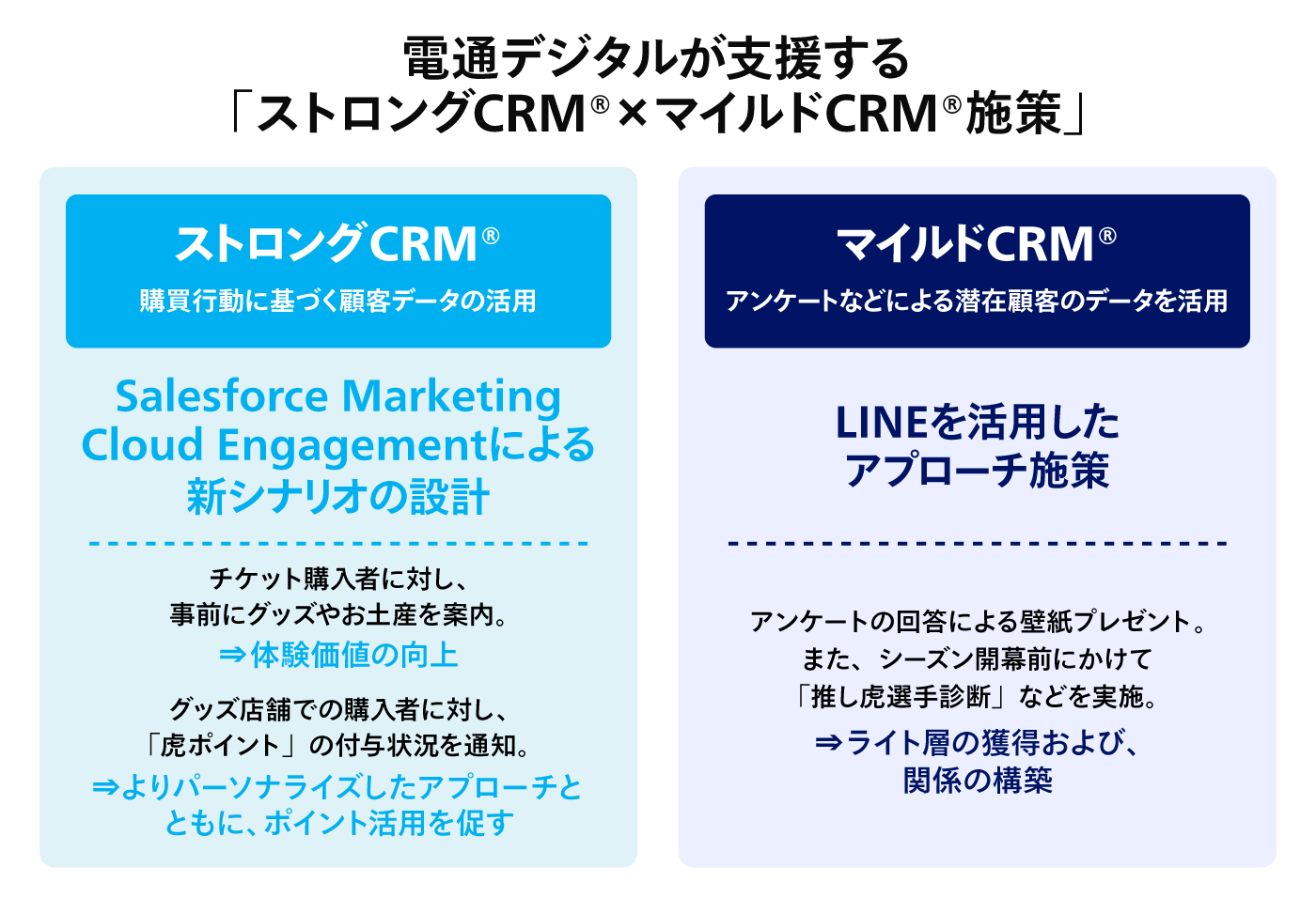 電通デジタルが支援する「ストロングCRM&reg;×マイルドCRM&reg;施策」