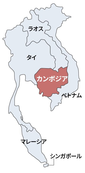 カンボジア地図