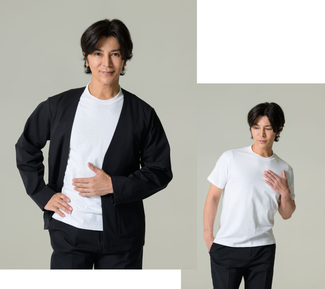 ジャケット 12,100円、Tシャツ 3,080円／SEEK