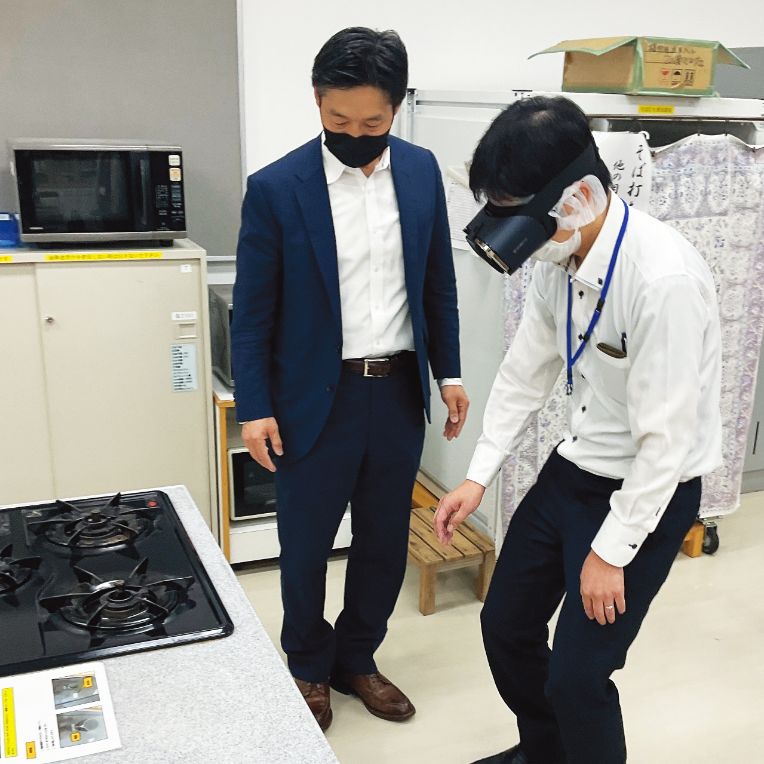 ARデバイス体験の様子