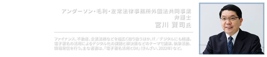 アンダーソン・毛利・友常 法律事務所 弁護士 宮川 賢司氏