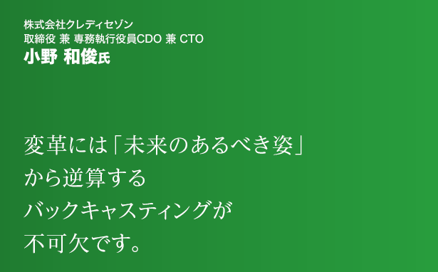 変革には「未来のあるべき姿」から逆算するバックキャスティングが不可欠です。