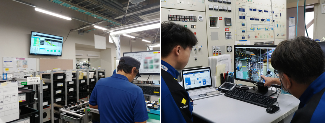 図2 YOKOGAWAグループの工場拠点でのMotionBoard活用