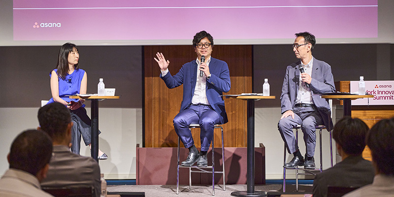 写真:左からキムホジョン(ファシリテーター)、和田 昌之 氏、比屋根 一雄 氏