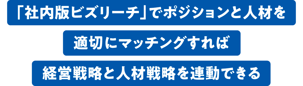 「社内版ビズリーチ」でポジションと人材を適切にマッチングすれば経営戦略と人材戦略を連動できる