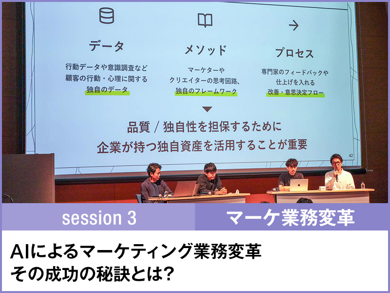 セッション3 AIによるマーケティング業務変革その成功の秘訣とは？