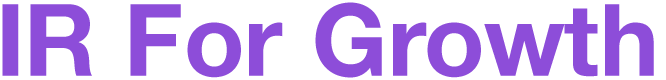 IR For Growth