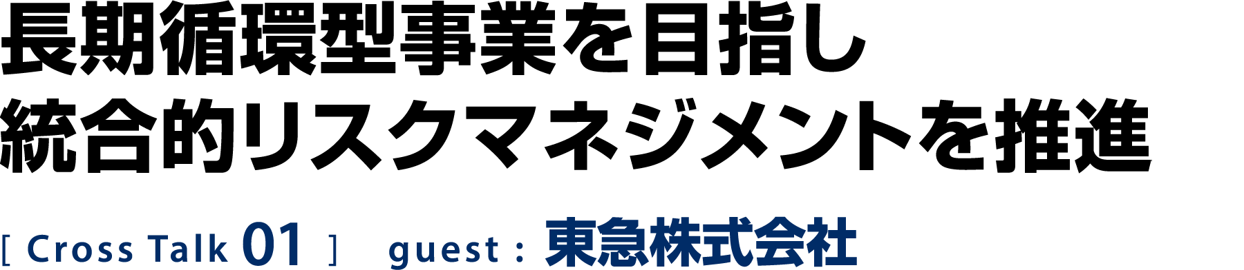 長期循環型事業目指し統合的リスクマネジメントを推進