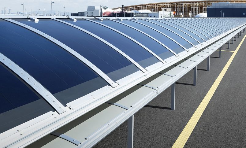 大阪本社にフィルム型ペロブスカイト太z陽電池を設置