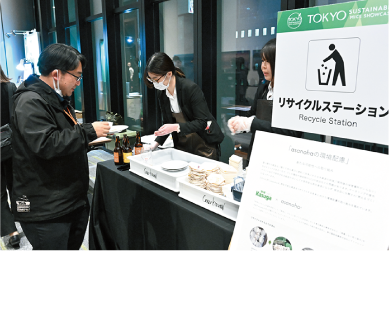 リサイクルステーションの設置により、正しい分別が徹底された。