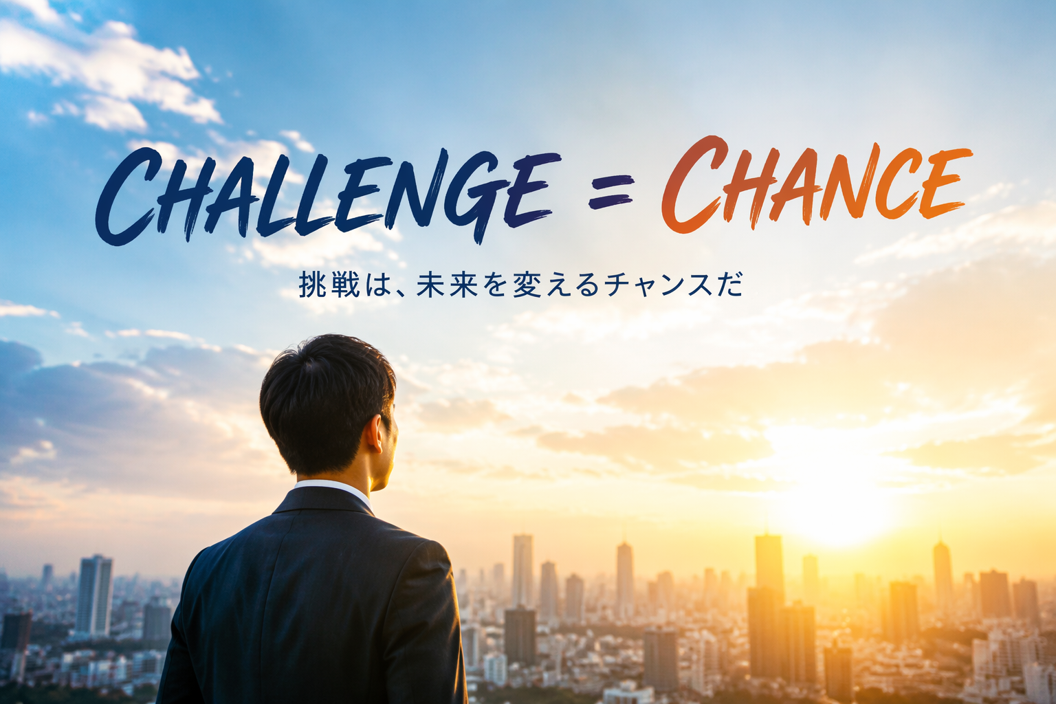 CHALLENGE=CHANCE　挑戦は、未来を変えるチャンスだ。