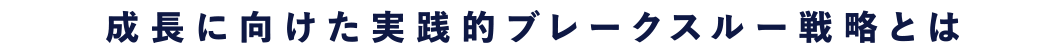 成長に向けた実践的ブレークスルー戦略とは