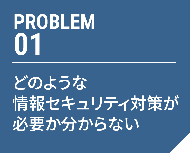 図：01 どのような情報セキュリティ対策が必要かわからない
