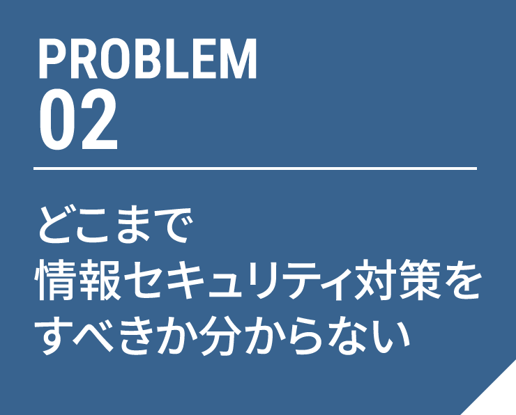 図：02 どこまで情報セキュリティ対策をすべきかわからない