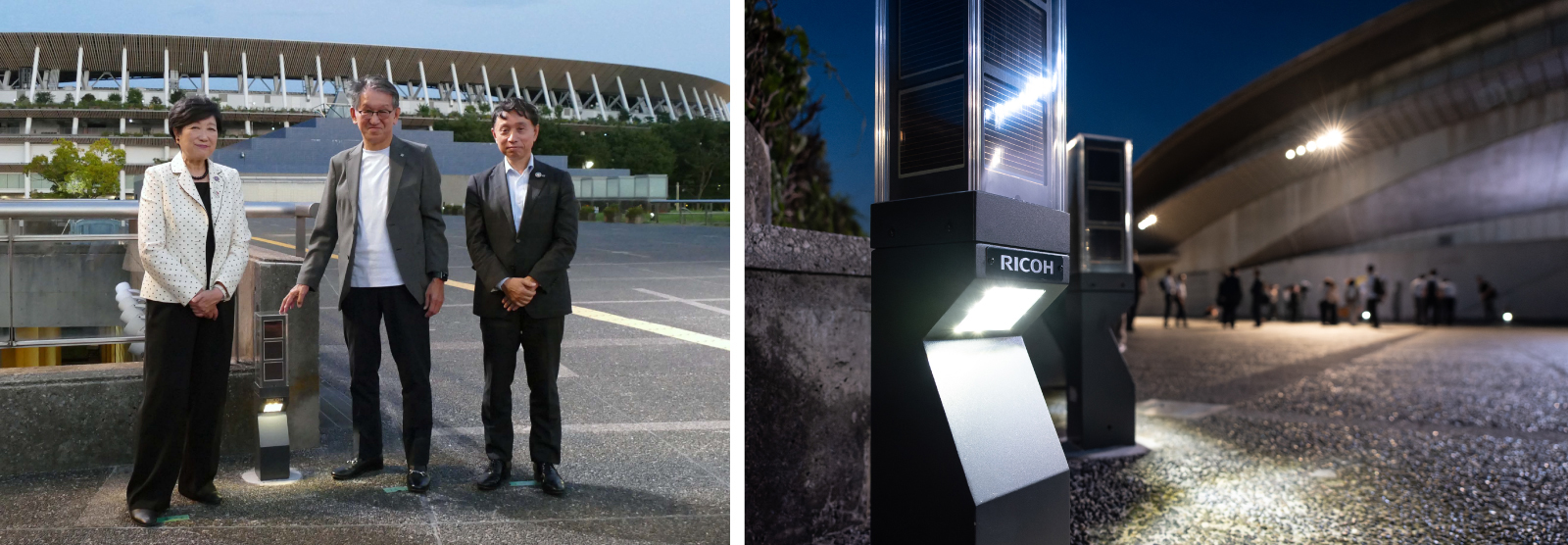 図：東京都とのペロブスカイト太陽電池搭載庭園灯の実証詳細