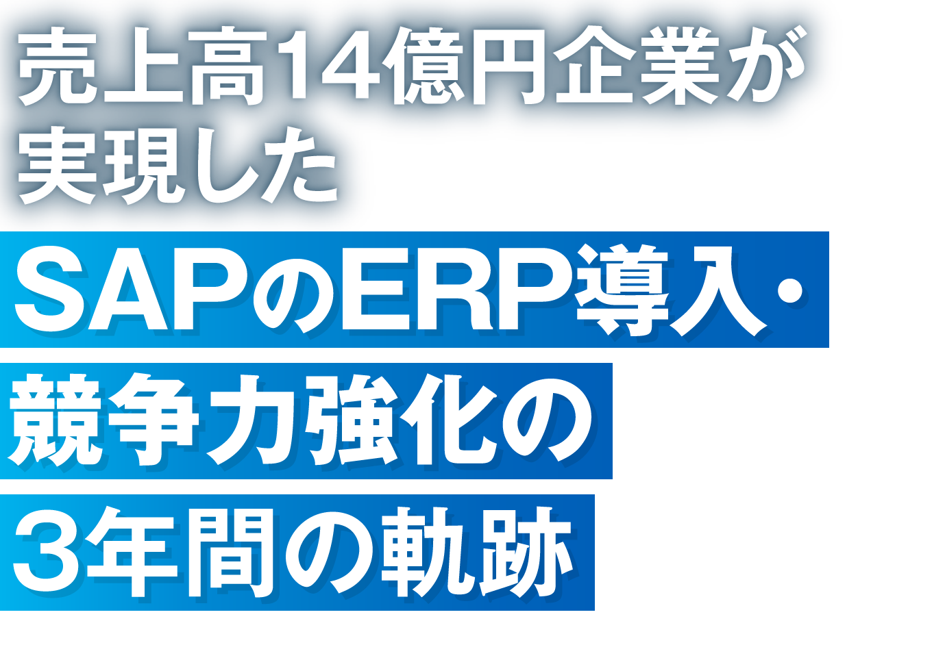 売上高14億円企業が実現したSAPのERP導入・競争力強化の3年間の軌跡