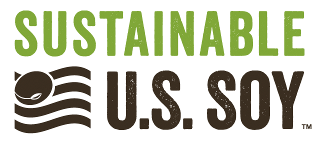 ロゴ：SUSTAINABLE U.S. SOY
