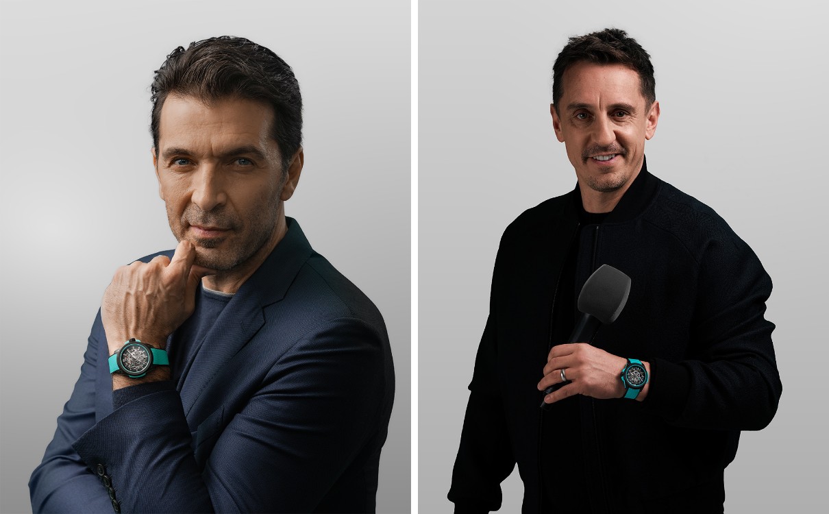 元サッカー界の名手、ブッフォン（写真左）とネヴィル（写真右）も“語れる時計”の哲学に共鳴。